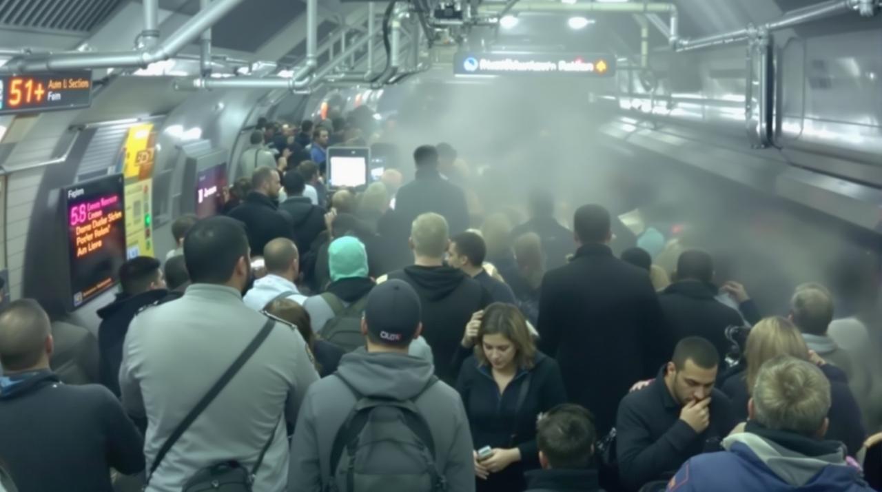 某城市地铁站发生踩踏事故，已致12人受伤